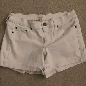j crew white shorts